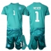 Maillot de foot Allemagne Manuel Neuer #1 Gardien Domicile vêtements enfant Monde 2026 Manches Courtes (+ pantalon court)